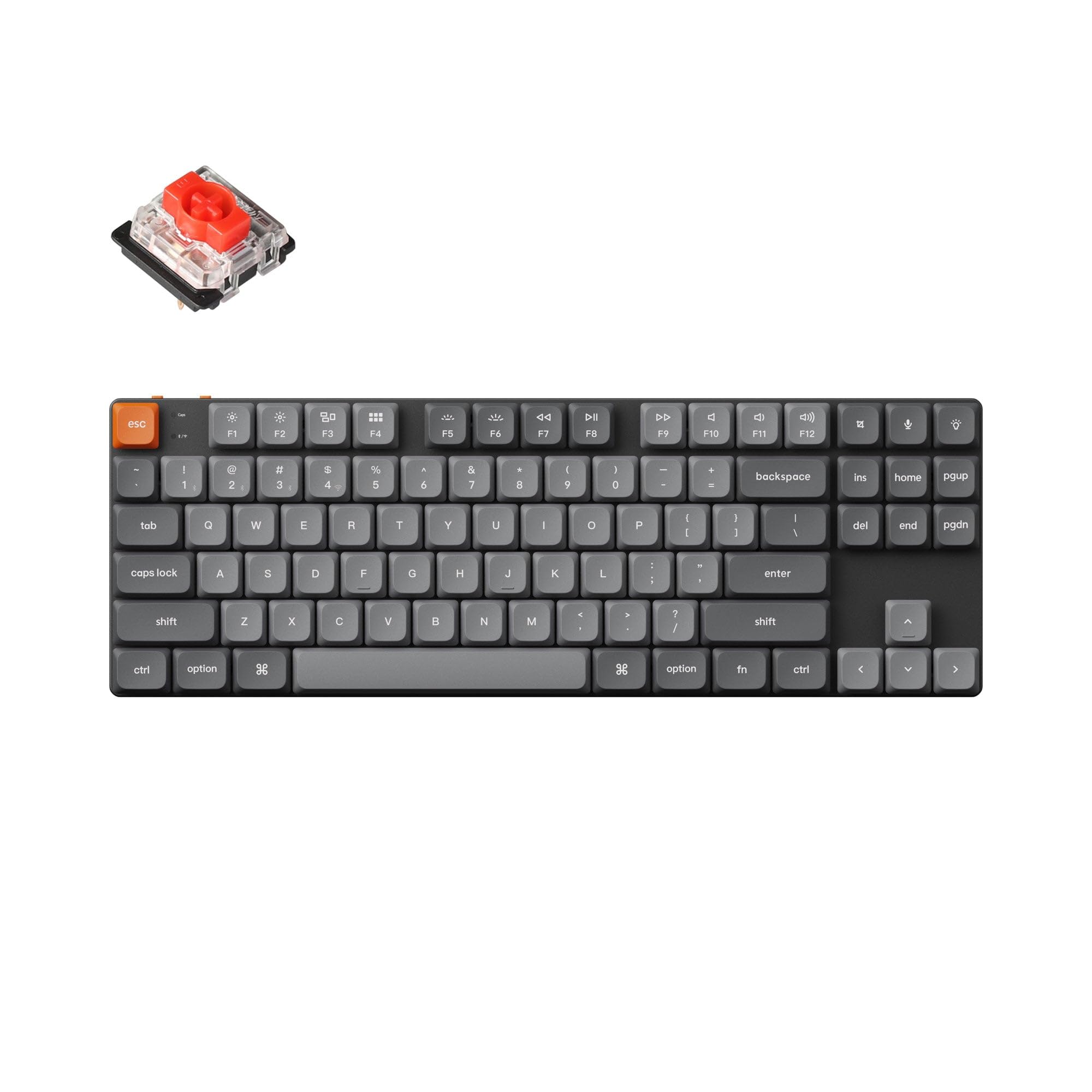 

Keychron K1 Max Low Profile Wireless Custom Mechanical Keyboard, 80% Layout, 2.4GHzBluetooth WirelessWired CompatibleQMK VIA ProgrammableUS
