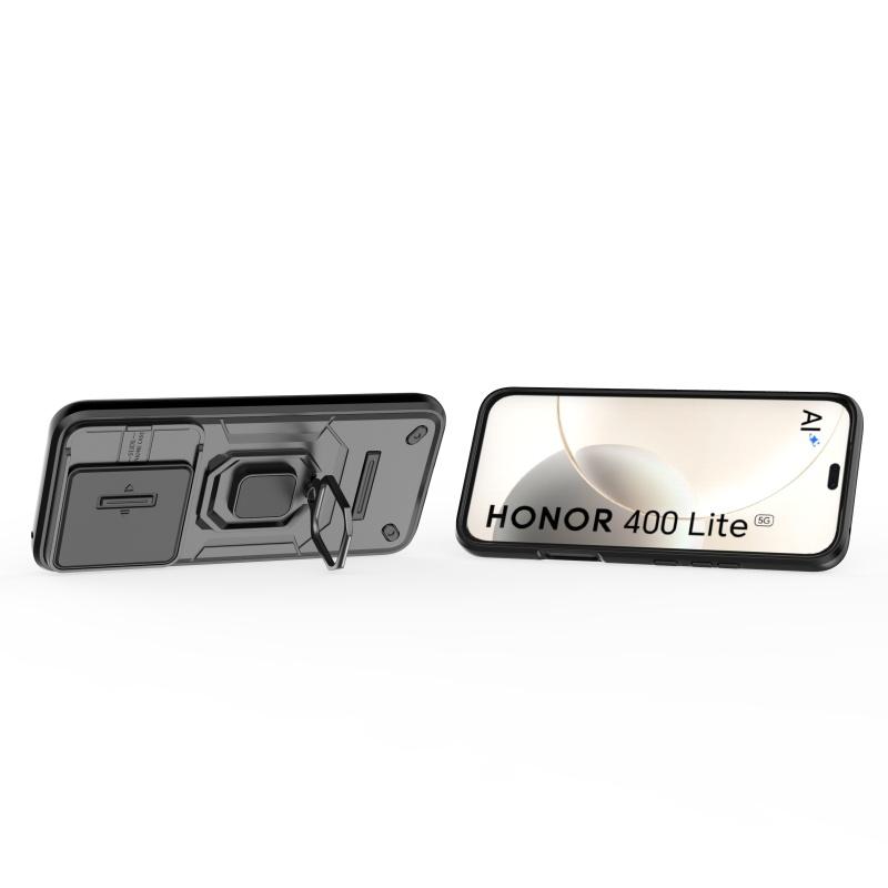 Per Custodia Cover Huawei Honor 400 Lite Cover PC Bumper Antiurto Anello Scorrevole Portacellulare Fundas Honor 400 Lite