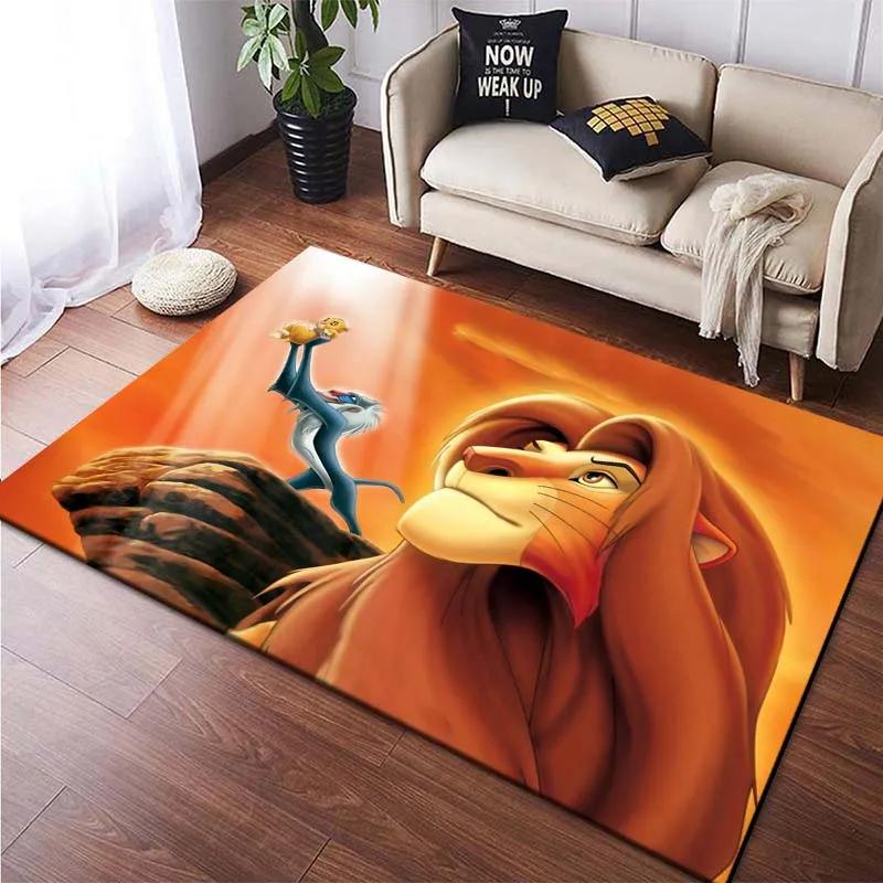 Multiple Sizes Lion King Simba Cartoon Large Area Carpet Rug for LivingRoom Children's Bedroom Sofa Doormat Floor Mat Great Gift