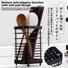 Toski Chopstick Holder, Cutlery Stand, 18/8 Stainless Steel, Kitchen Tool Stand, Chopstick Holder, Dish Drainer, Spoon Holder, Black