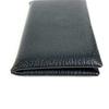 HERMES Wallet Calvi SilverHardware Small Bifold Card Case coin purse Black