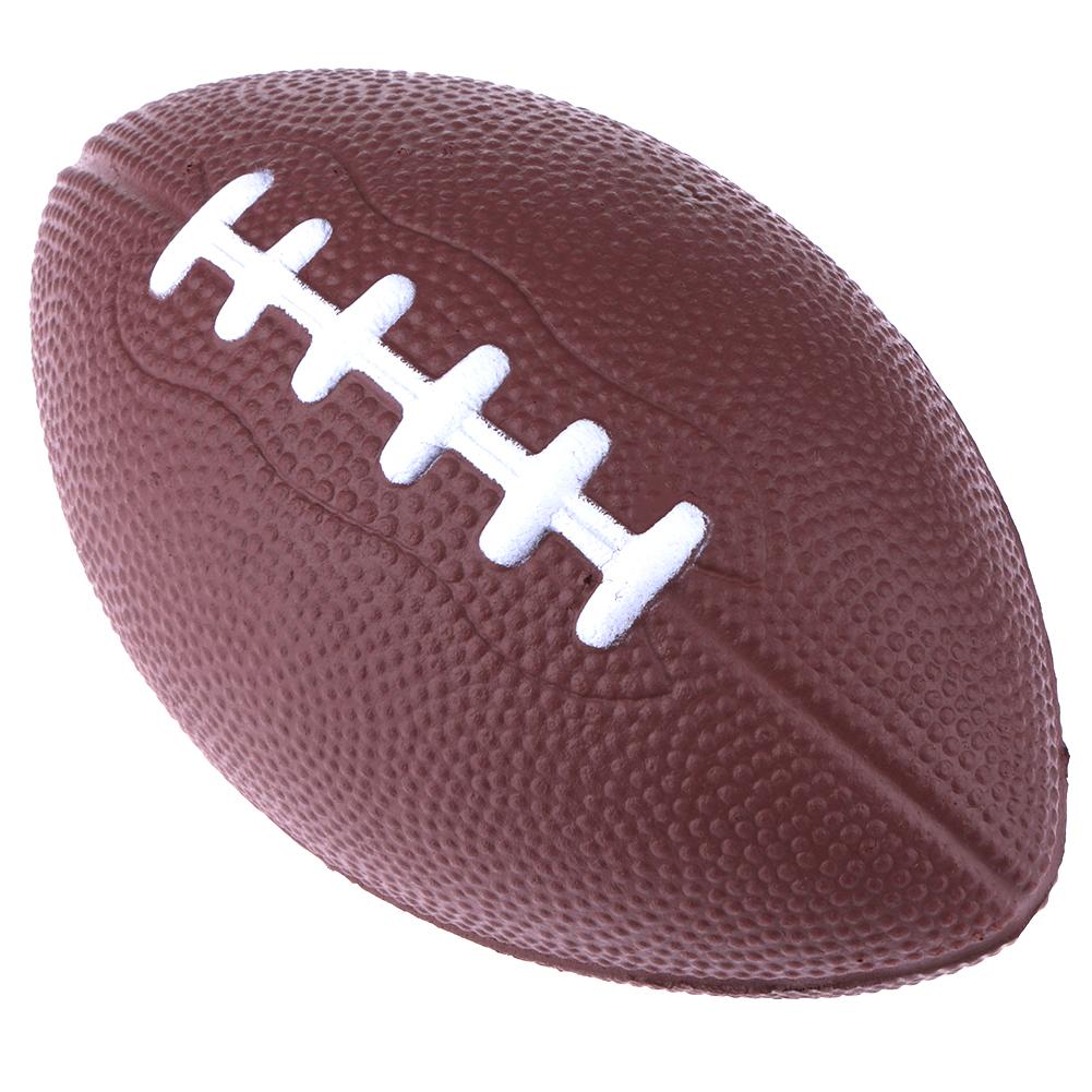 Mini Decompression Rugby Toy Inflation-free PU Stress Anxiety Sports Balls Gifts Brown for Kids Adults for Pet Training