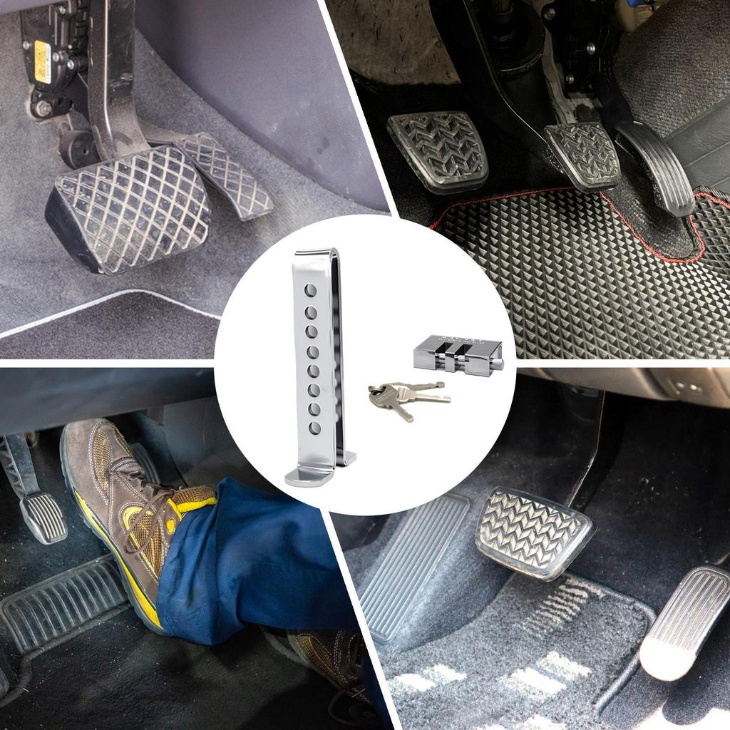 Car Brake Clutch Lock Anti-Theft Portable Heavy Duty Vehicle Safety Tool Automotive Safety Brake Clutch Lock For Auto Sedans