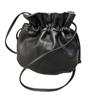 All Leather Black Cowhide Bag Lucky Bag Portable Messenger Bag Genuine Leather Wrinkled Cloud Women'S Bag