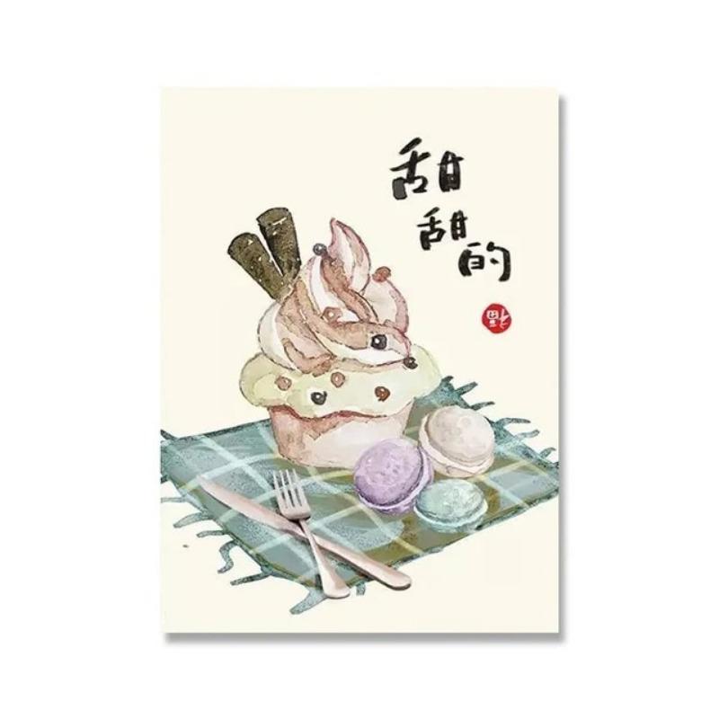 Chinese Style Food Cats Quotes Posters Prints Oriental Kitchen Anime Art Wall Pictures Home Restaurant Decor Canvas Paintings