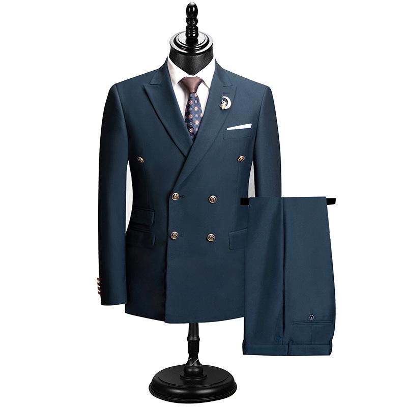 Men Suit Slim Fit Formal Business Work Wear Suits 2Pcs Set (Jacket+Pants)