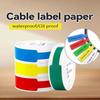 65Pcs/Roll Self Adhesive Cable Laber Paper Mini Waterproof Thermal Cable Sticker Smart Portable Printer Sticker
