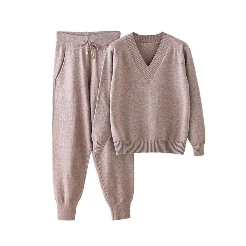 

V-neck Sweater Harlan Pants 2-Piece Set V-neck Sweater Harem Pants 2-Piece Set COFFEE One size