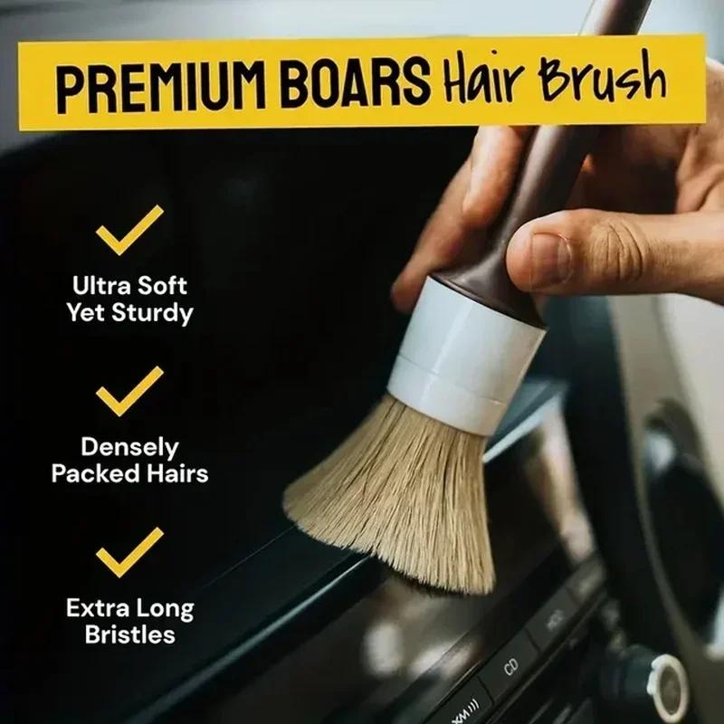 3PCS Car Cleaning Brushes, Exterior and Interior Detail Brushes, for Car Cleaning, Car Detail Tools, Dashboard Cleaning Brushes