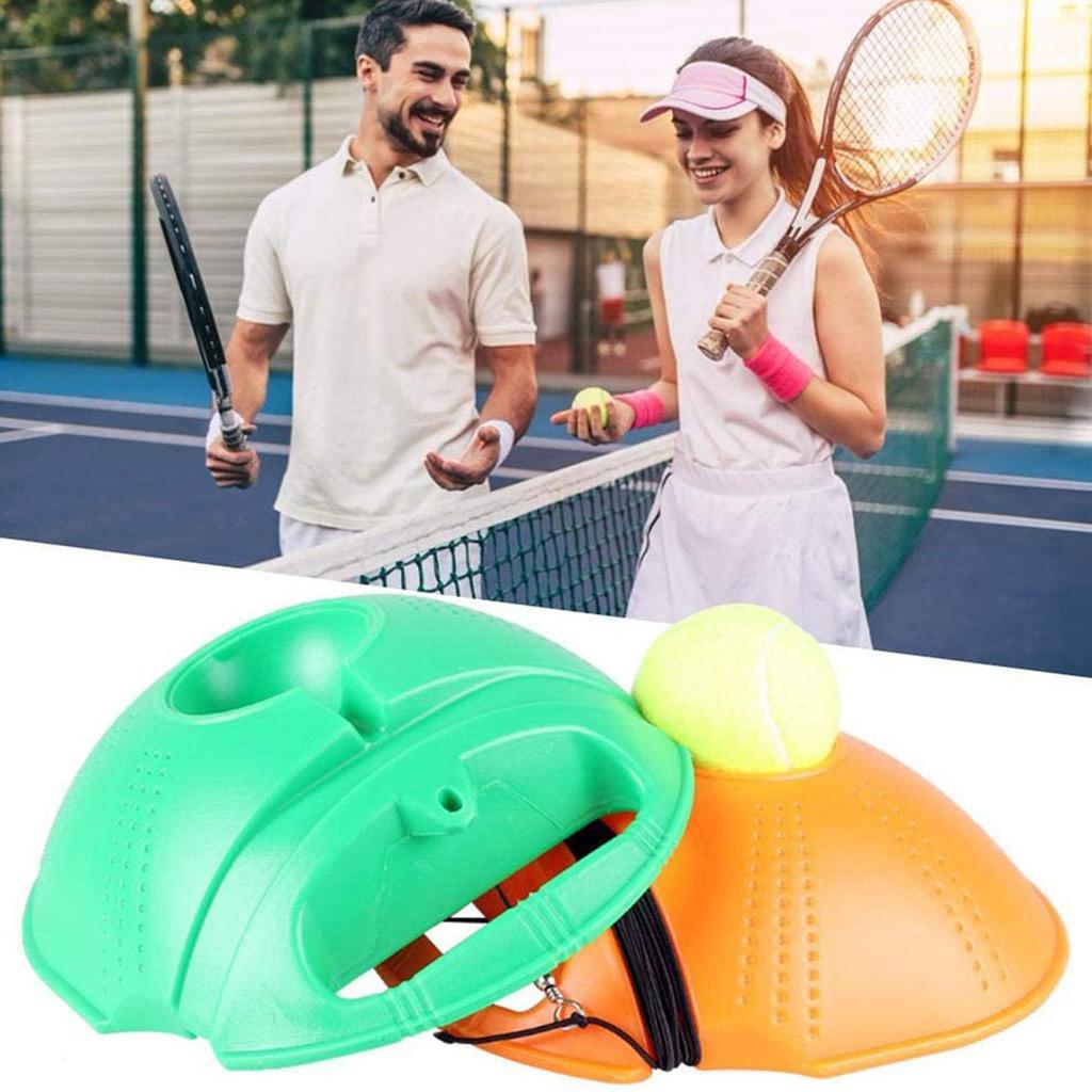 Tennis Trainer Rebound Ball for Beginner Indoor/Outdoor, Training Equipment with Elastic String Weighted Base, Portable Tennis Trainer for Kids Adults