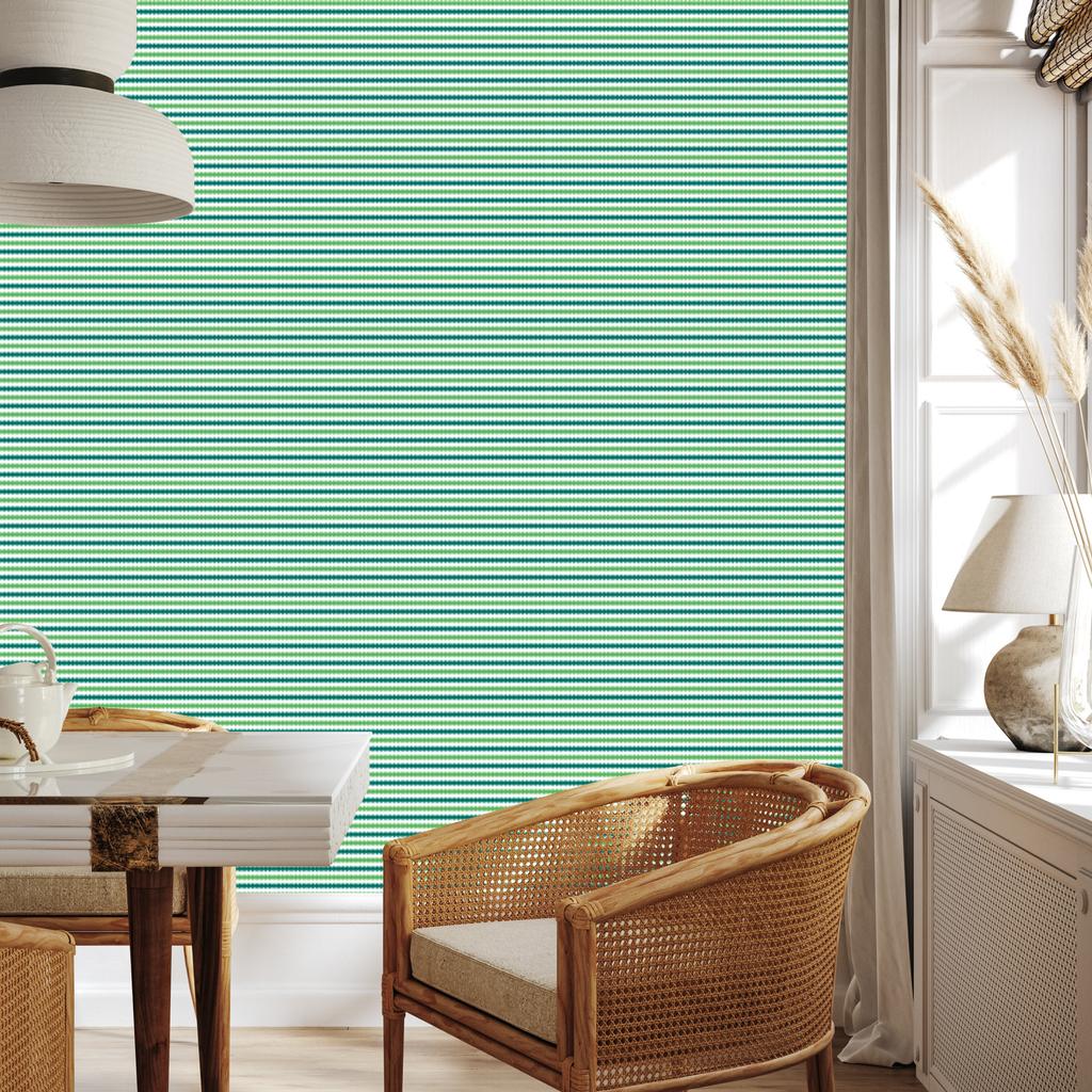 Mint and Sea Stripes Wallpaper for Living Room and Bedroom 50x1000