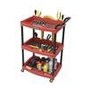 Iris Ohyama Tool Wagon Hard with Handle Red HDW-3H