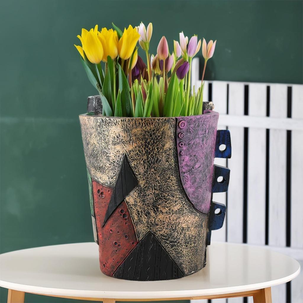 Fun Ornaments Abstract Human Face Flower Pot Fauvism Flower Arrangement Home Planting Flower Pot Ornaments