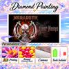 Megadeth 5D DIY Diamond Painting Custom Name Text, Full Drill Rhinestone Mosaic Art Home Gift