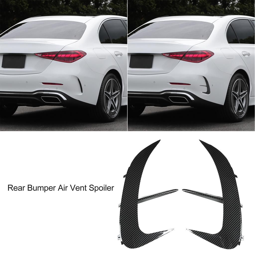 Rear Bumper Vent Cover Spoiler ABS Replacement for ‑ C‑Class W206 ‑Line 2021 and Up