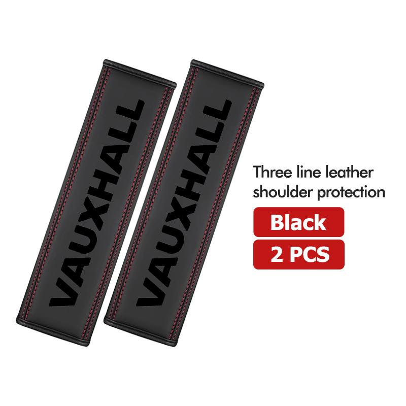 For Vauxhall Car Logo Leather Seat Belt Protective Neck and Shoulders Cover Accessories VXR8 Astra Zafira Vectra Tigra Corsa D G
