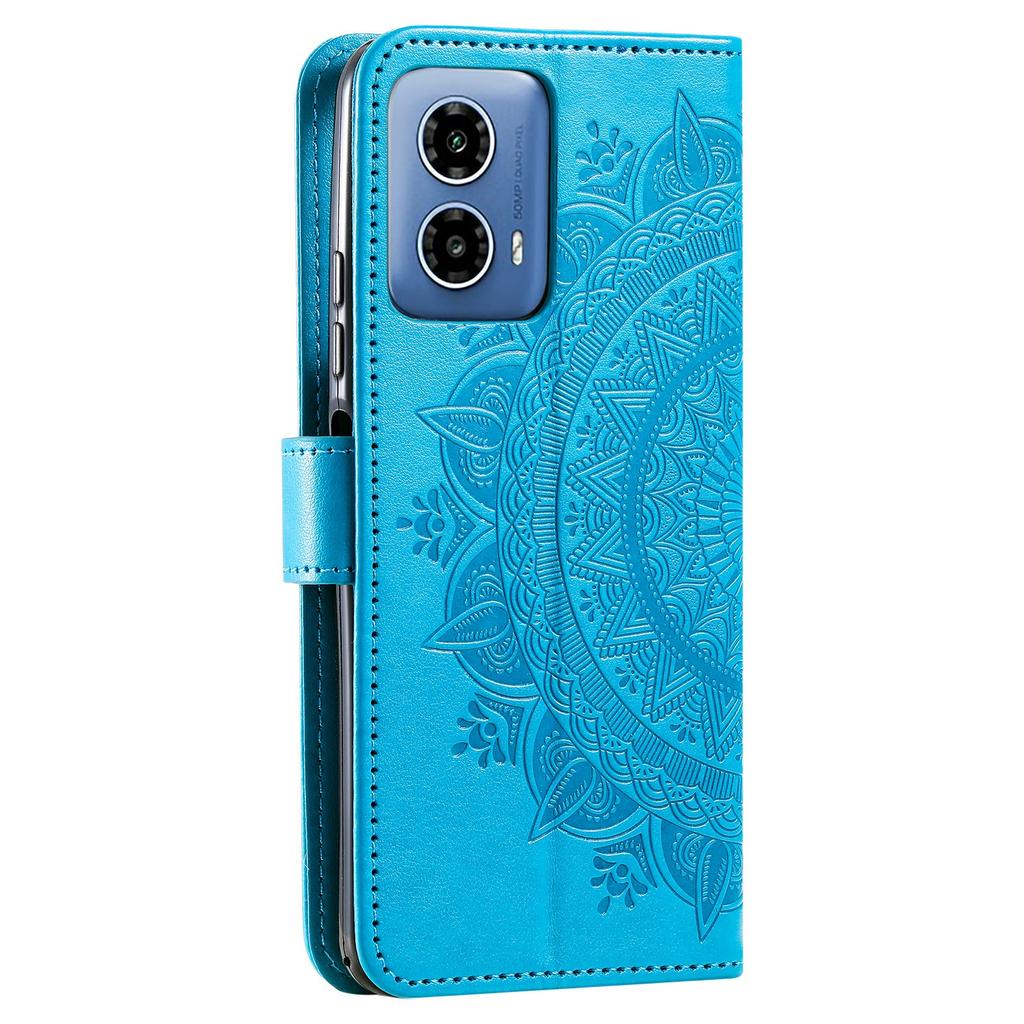 For Motorola Moto G45 5G/G34 5G Phone Case Mandala Flower Stand PU Leather Cover Wallet