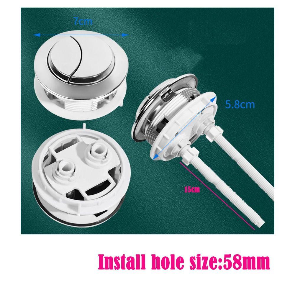 1pc ABS Toilet Water Tank Button Round Valve Toilet Flusher Dual Push Flushing Button  Closestool