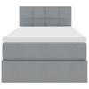 LED Storage Bed with Mattress Light Grey 90 x 190 cm Fabric