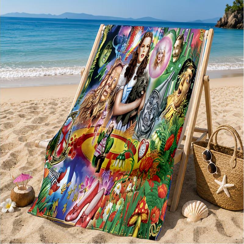 Wonderful Wizard Adventure Beach Towel, Microfiber Beach Towel, Perfect For Pool, Beach, Travel, Home Decor Beach Party Fan gifts