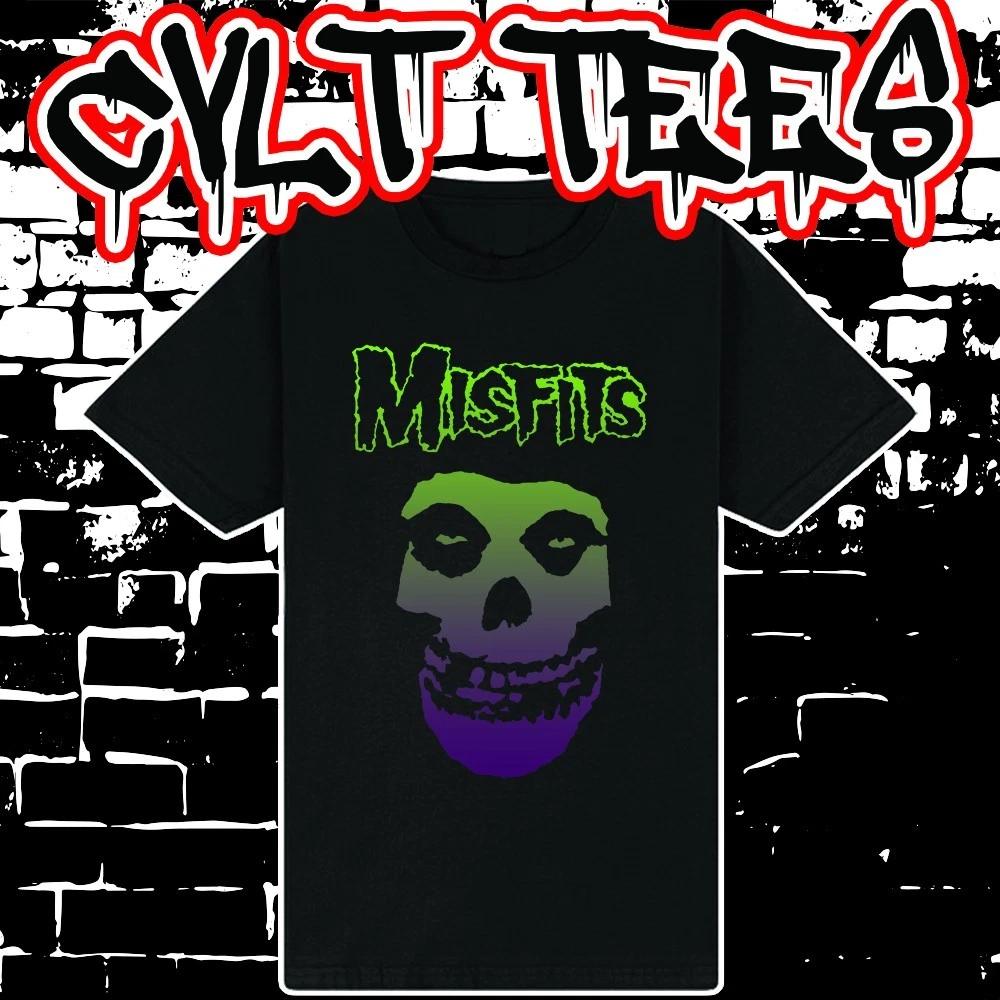 Men s and Women s T-shirts Misfits Band Tee 100% Cotton XS