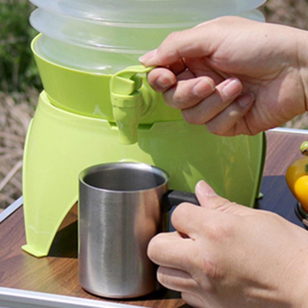 Seau d'eau pliable de 5,5 l, pour Camping en plein air, randonnée, conteneur d'eau, pêche, voyage, transport d'eau potable, seau de robinet de stockage