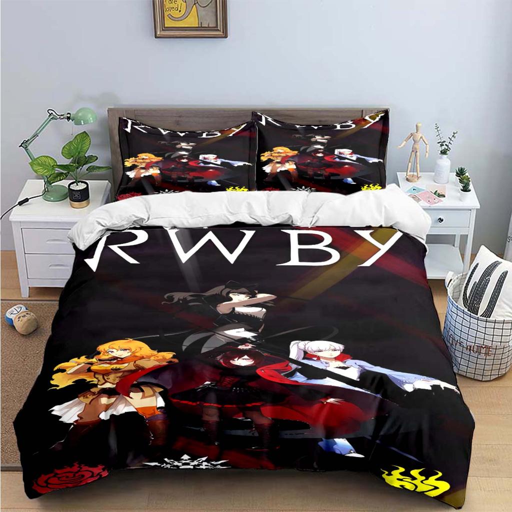3D Fashion Cartoon R-RWBY Print Bedding Sets Bed Supplies Set Duvet Cover Bed Comforter Set Bedding Set  Luxury Gift