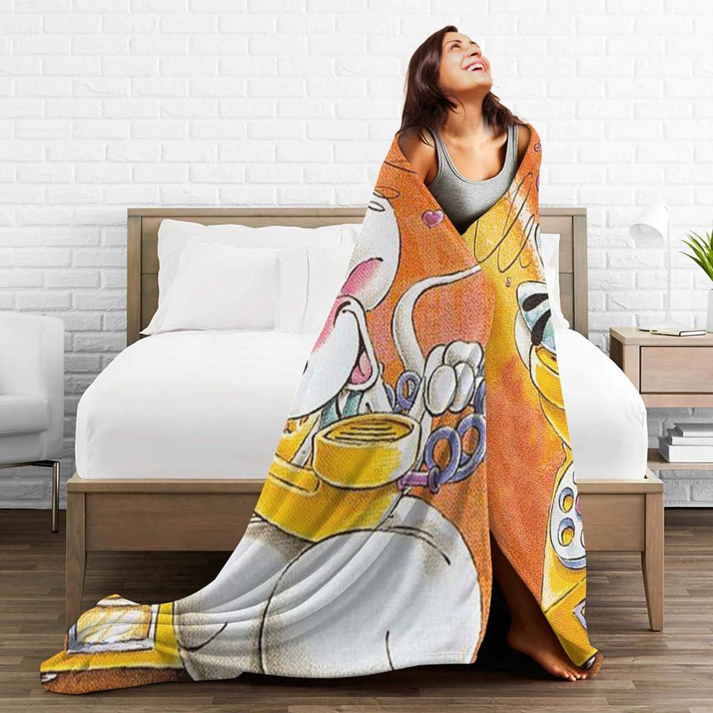 Diddl Cartoon Plush Blanket Boy Girl  Flannel Throw Blanket For Couch Chair Soft Warm Custom Quality Bedspread Gift Idea
