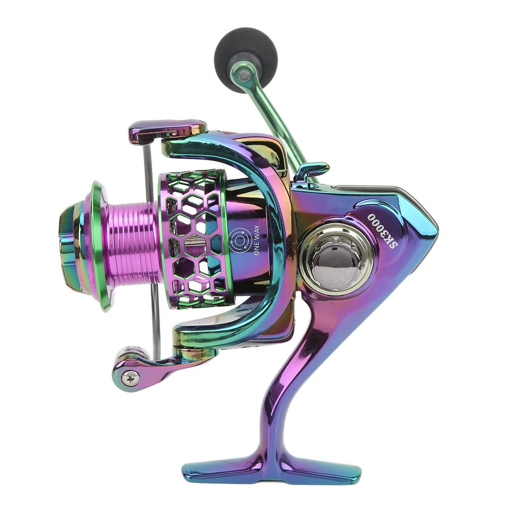 Lure Spinning Reel Metal Spinning Fishing Wheel Gapless 5.0:1 Speed Ratio Fishing Reel for Freshwater Saltwater SK3000