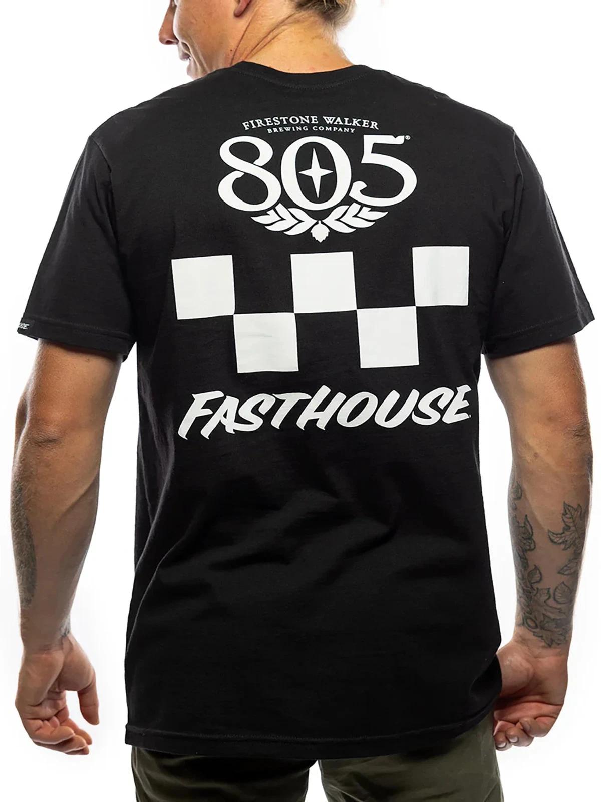 Fasthouse Men s 805 Foundation Short Sleeve Midweight T-shirt Motocross Logo Tee L