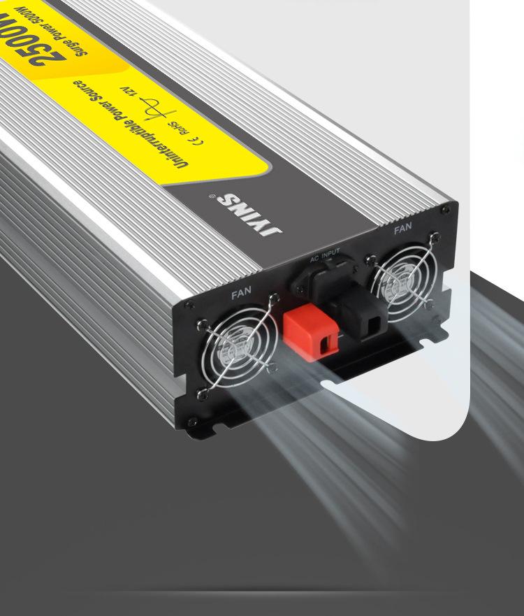 2500W 12V To 220V Pure Sine Wave Inverter with Charger for Solar/Car/UPS, High Efficiency, Energy Saving