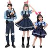 Real Shot Zootopia Rabbit Police Officer Costume Sheriff Judy Halloween Show Costume