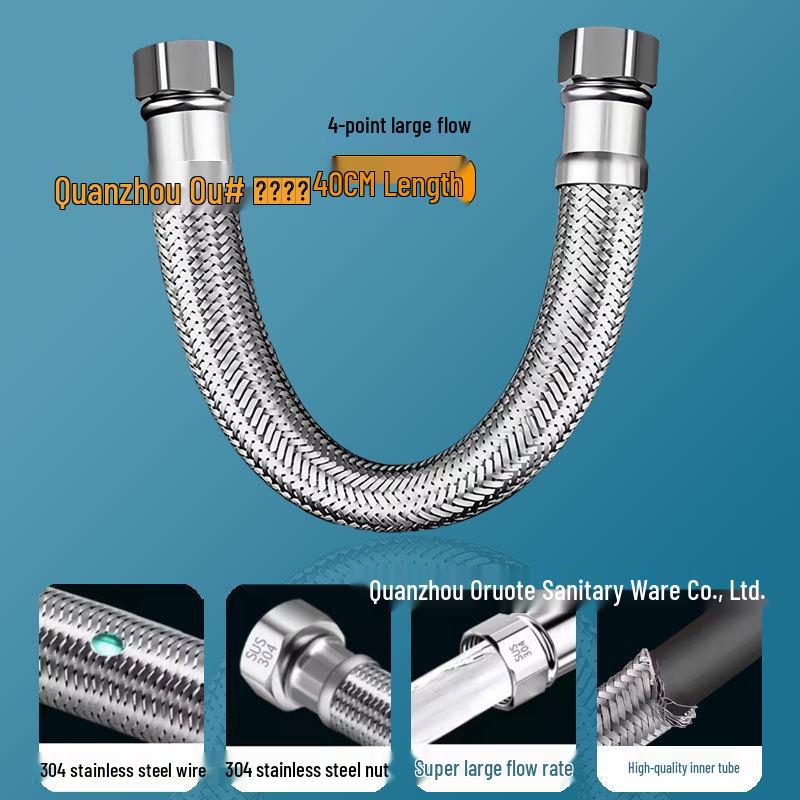 High-Pressure, Large-Diameter Soft Hose for Toilets & Water Heaters – Thickened, Explosion-Proof, Hot & Cold Compatible