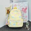 Cartable Nouveau Sac à Dos à Pois en Dentelle Coréen Léger Polyvalent Décontracté Grande Capacité Mode Sac à Dos pour Étudiant Trajet Scolaire