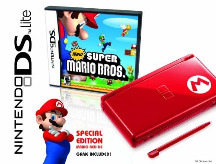 

Nintendo DS Lite Limited Edition Red Mario with New Super Mario by Nintendo Bros. [item]