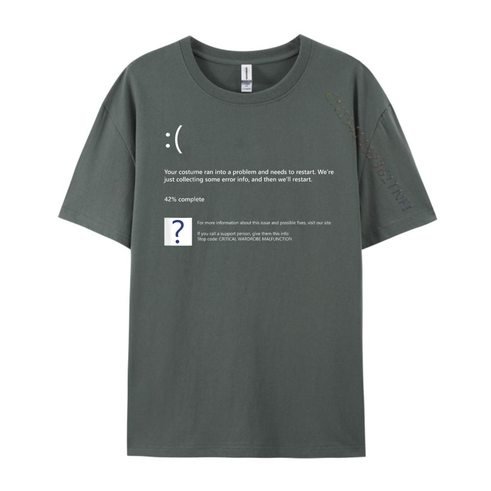 Blue Screen Of Death Bsod Quick Lazy Group Costume Fall Clothes Aesthetic Fashionable and Trendy Tshirt