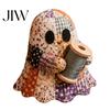 Handgefertigte Geistpuppen-Zubehör Halloween Patchwork-Set, Niedliches DIY-Nähset mit vorgeschnittenen skurrilen Bastelstoffen, Herbst-Feiertags-Bastelset für