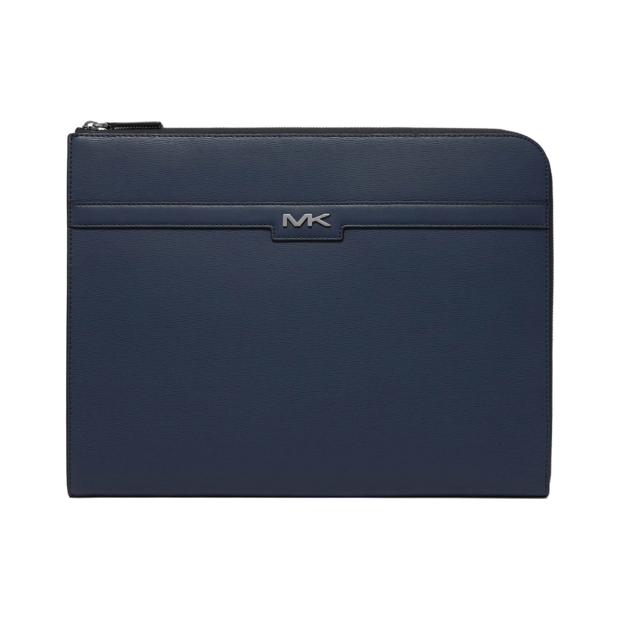 

Michael Kors MK Cooper Letter Metal Accent Zipper Closure Laptop Bag Men bags Navy-Blue 37F3COLU1U-NAVY Basic Set (Bag+Dust Bag)