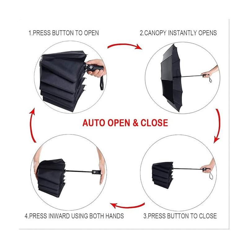 Windproof Resistant Umbrella Fully Automatic Rain Men Women 12K Strong Luxury Business Male Large Umbrellas Parasol Travel