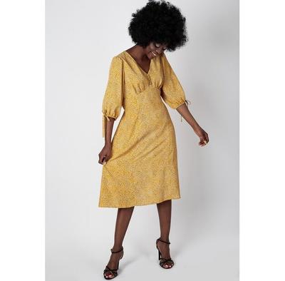 Perso Summer Dress Light with Puffy Sleeves