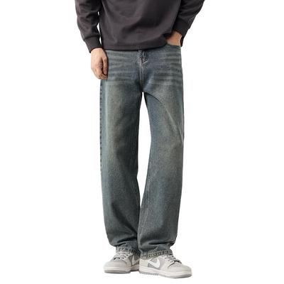 BesBet Denim Baggy Loose Street Plus Sizes Solid Long All Winter Men's Jeans, Wide-Leg Pants, Pants, Fit, Style, Available, Casual, Color, Length,