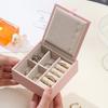 PU Jewelry Storage Box, with Multi-Layer Compartments Travel Jewelry Organizer, Lightweight Compact Case for Rings Earrings Bracelets