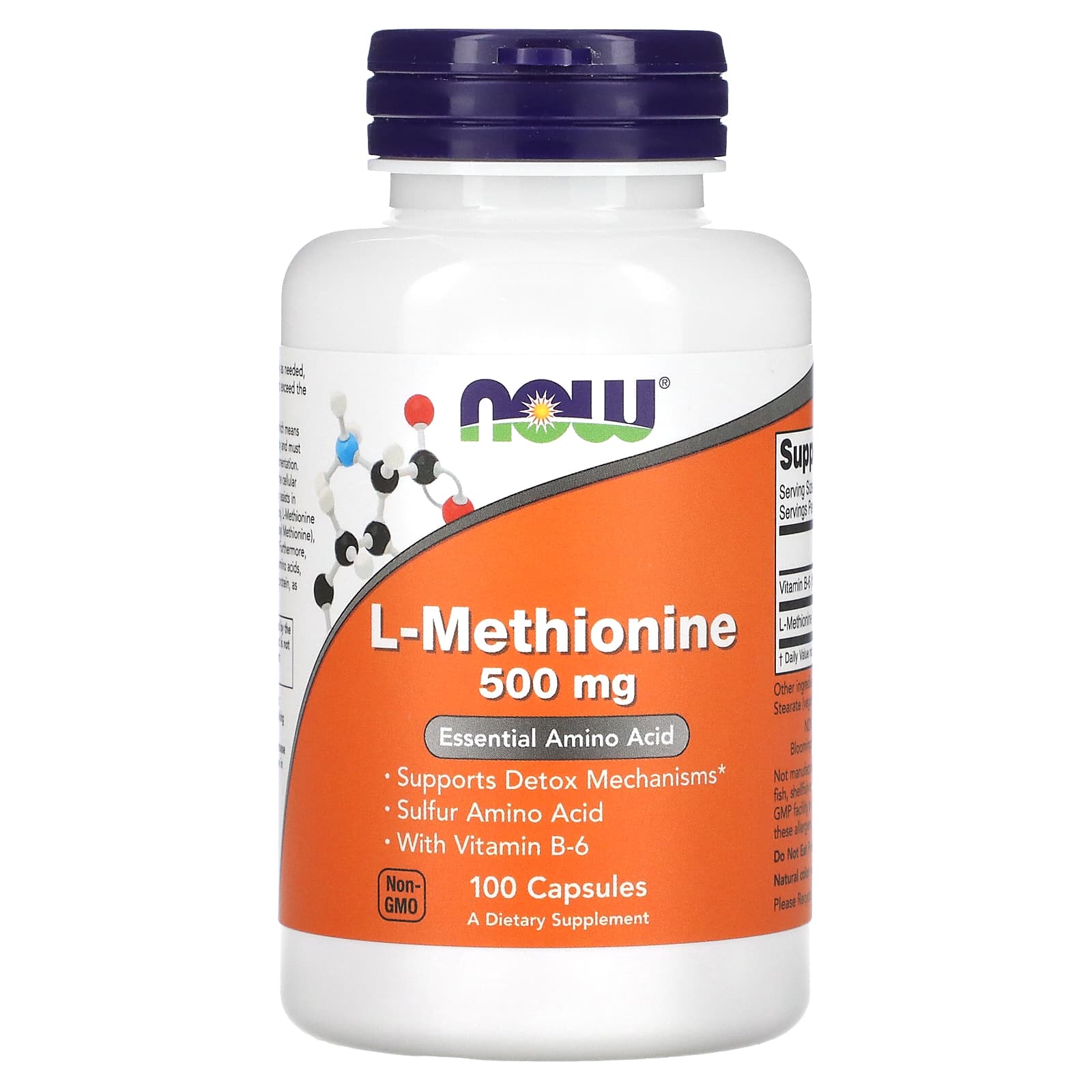 

L-Methionine, 500Mg, 100 Capsules