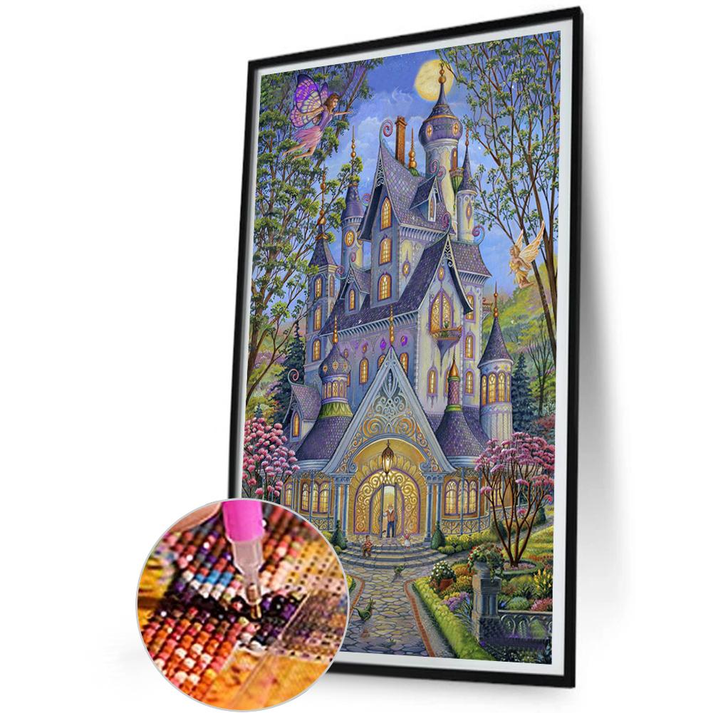 

LF# 5D DIY Full Round Drill Diamond Painting Castle Kit Home Decor Art Craft 30x