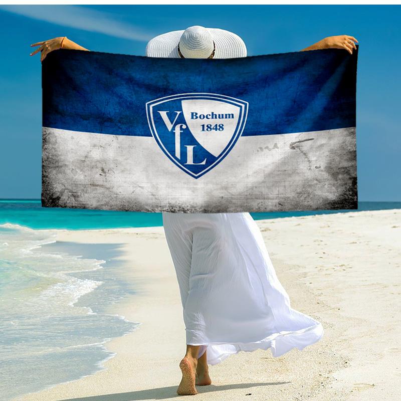 1PC Bochum Crest Beach Towel - Soft, Absorbent Microfiber, Lightweight, Ideal for The Beach, Parties, Travel, Camping fan gifts