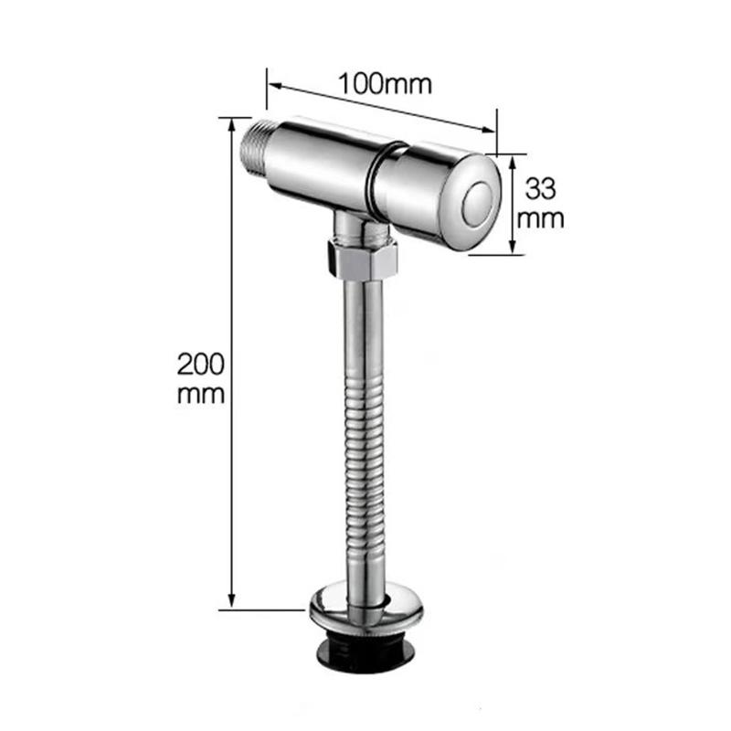 Durable Toilet Flushing Flaush Valve Zinc Alloy Toilet Water Tank Valve Bathroom Toilet Valve Hotel Hand Pressing Flushing Tool