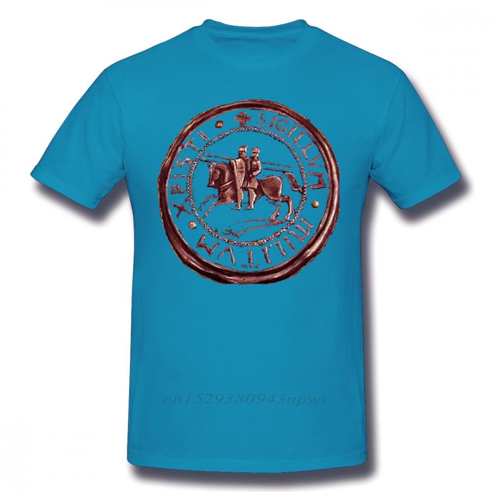 Templar TShirt Knights Templar Seal Symbol T Shirt Graphic 100 Cotton Tee Shirt Men Short Sleeve Classic Cute Tshirt
