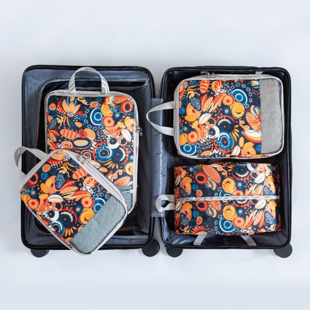 4pcs/set Large Capacity Compression Storage Bag Foldable Travel Packing Organizer Underwear