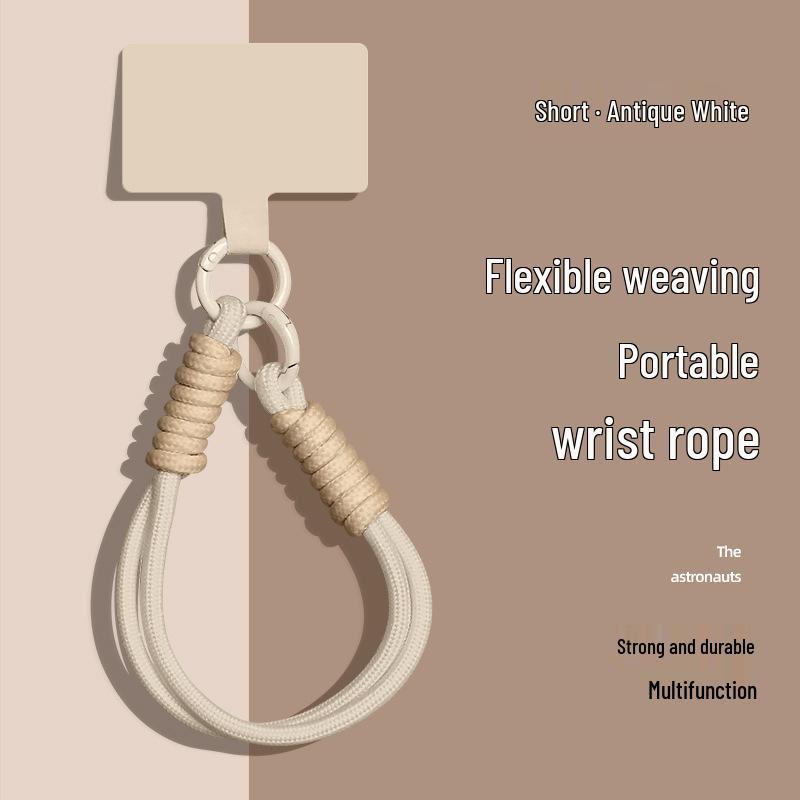 Popular Color-Block Phone Lanyard: Multifunctional Anti-Loss Case, Earphone Cover, Toy Bag, Woven Wrist Strap
