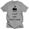 Bleib ruhig, kümmere dich nicht T-Shirt Ron Swanson Parks und Erholung Lustiges TV Weiß Grau T-Shirt Unisex Neu